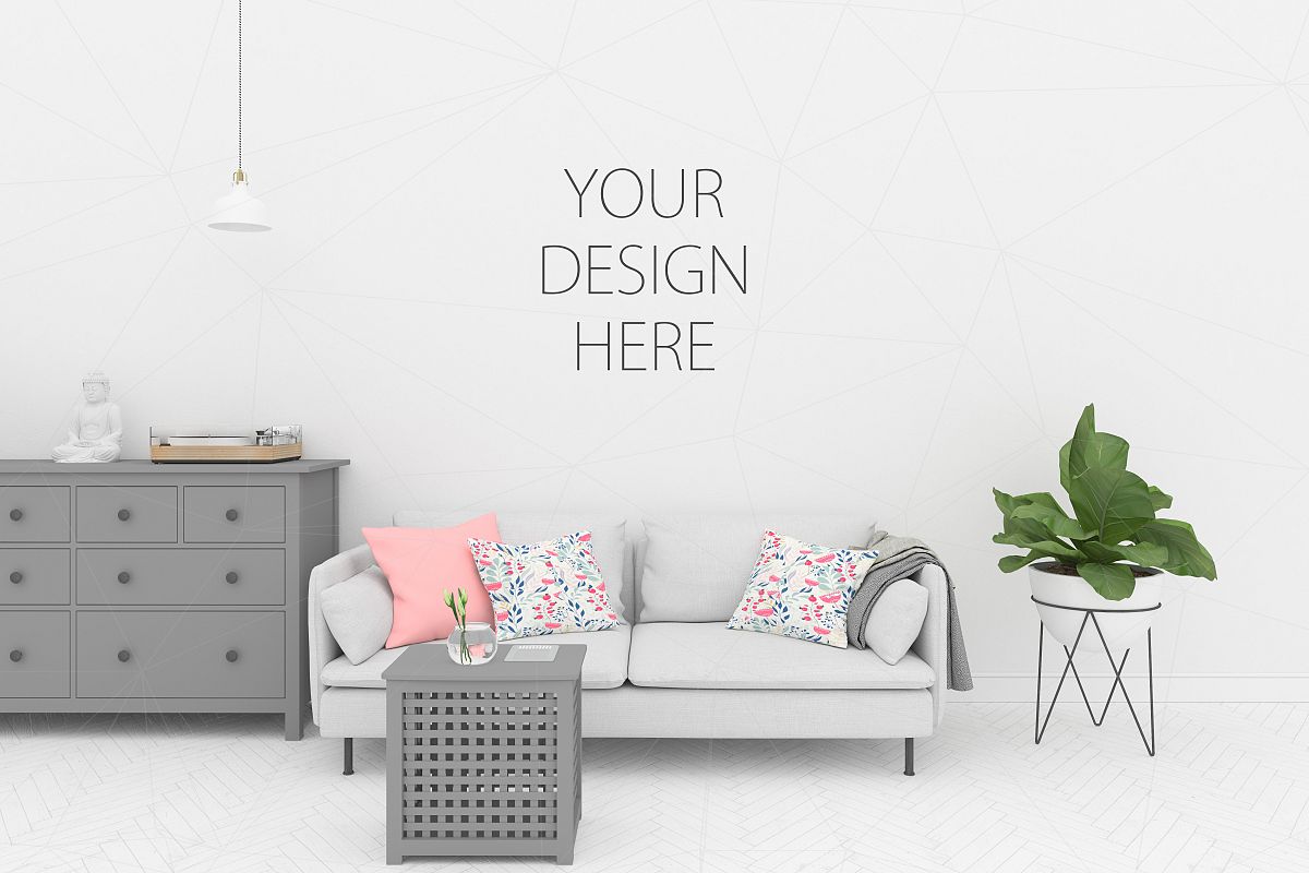Interior mockup - blank wall mock up example image 1