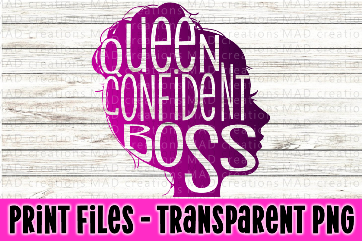 Queen Confident Boss Silhouette Print File example image 1