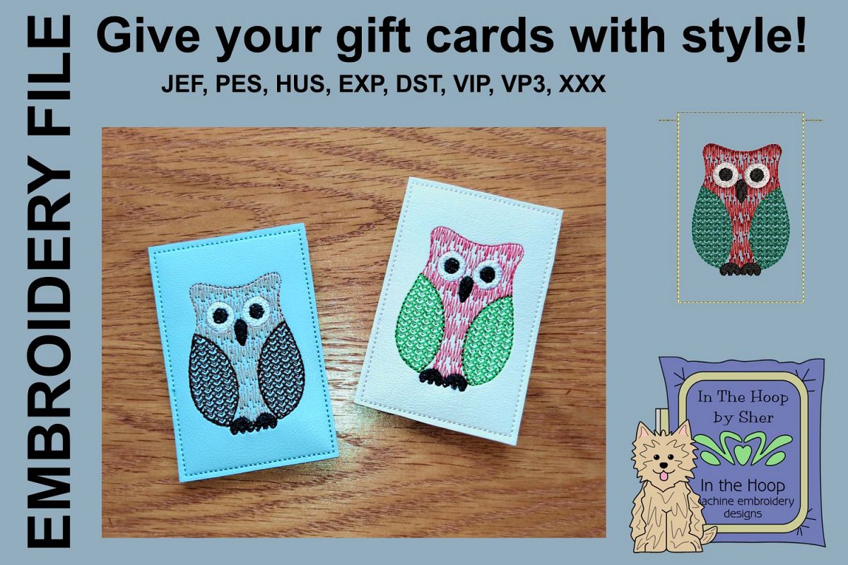 ITH Christmas Owl Gift Card Holder example image 1