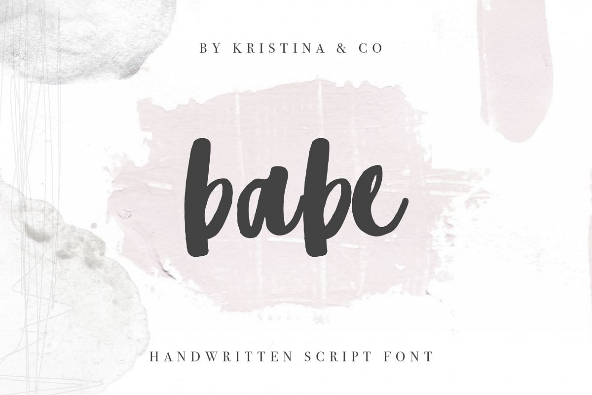 Babe Handwritten script Font example image 1