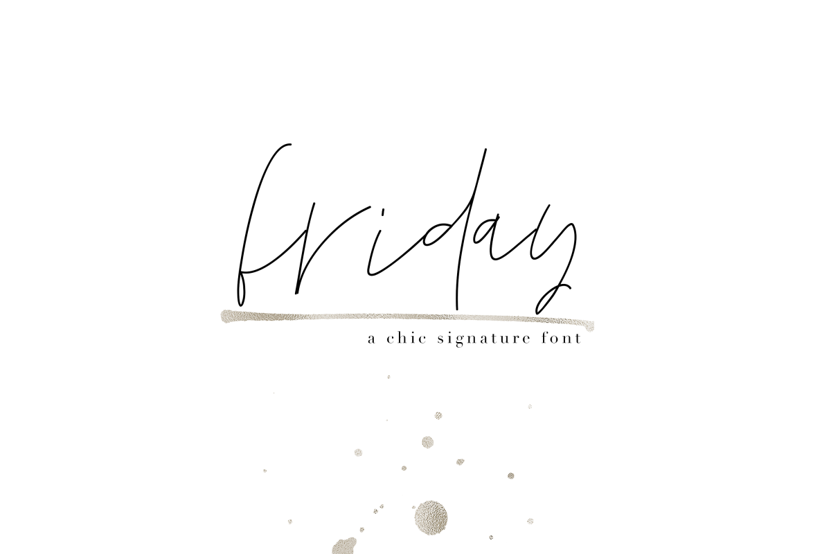 Friday - Chic Signature Font example image 1