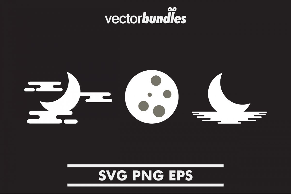 Moon clip art svg example image 1