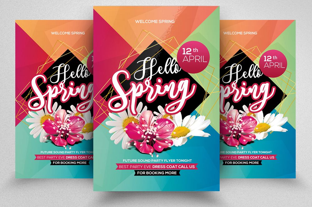 Spring Party Flyer Template example image 1