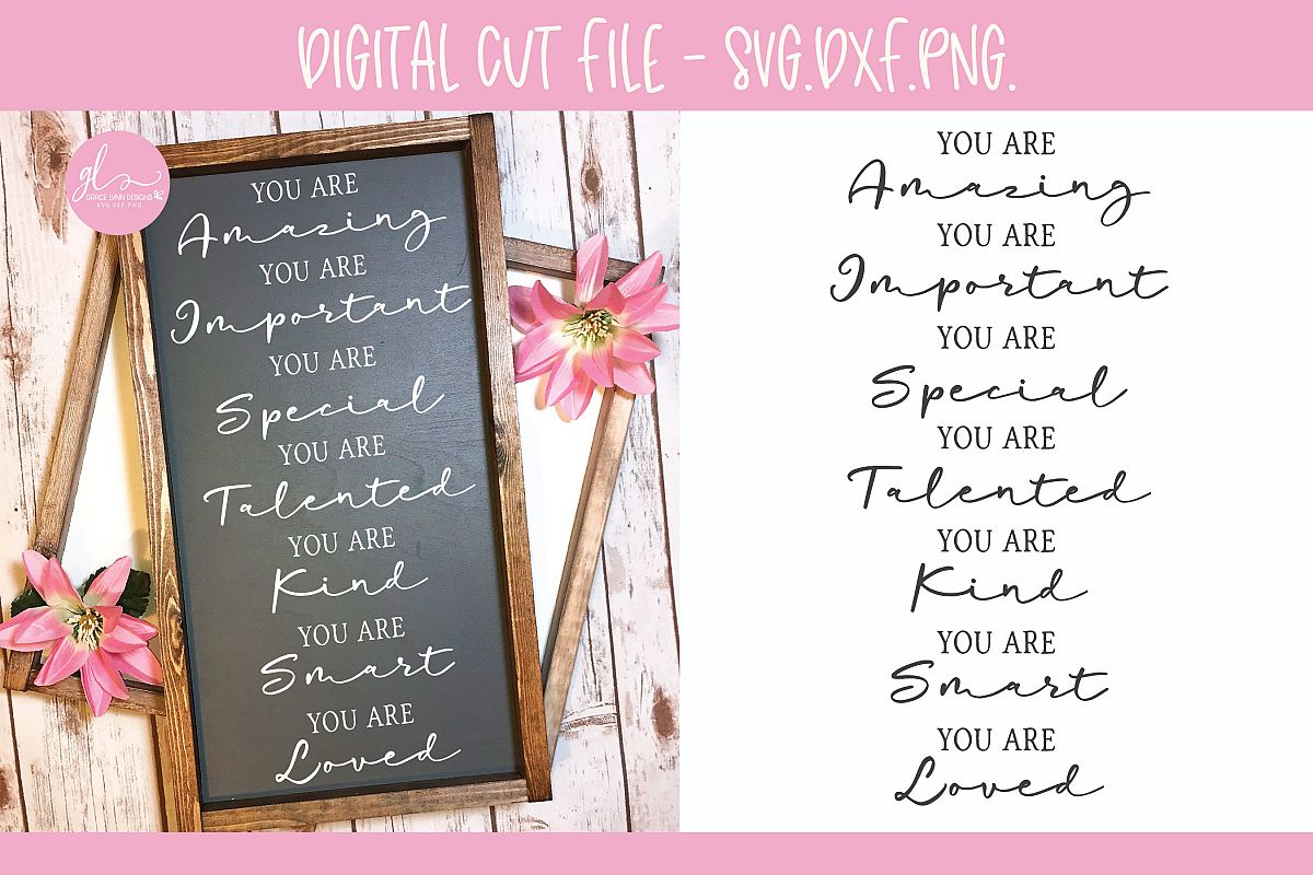 You are Amazing You Are Important - Classroom SVG Cut File example image 1