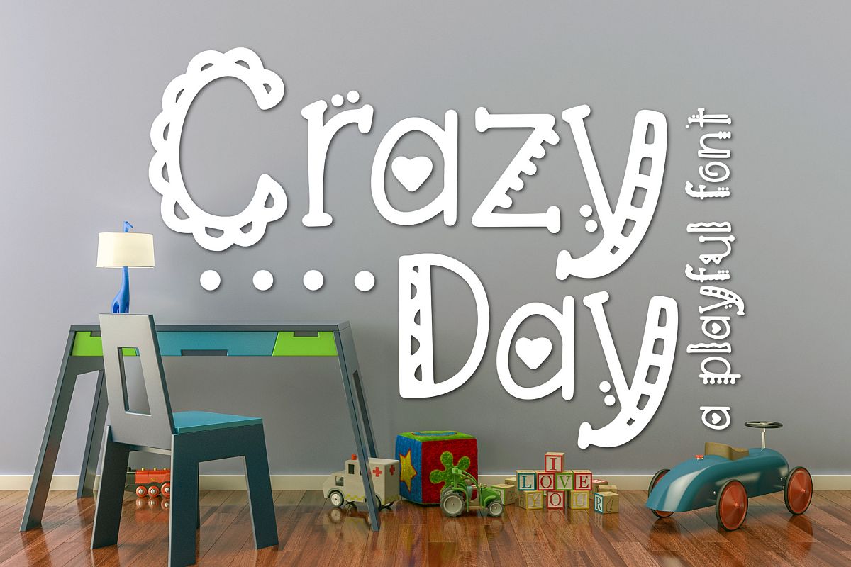 Crazy Day a Playful Font example image 1