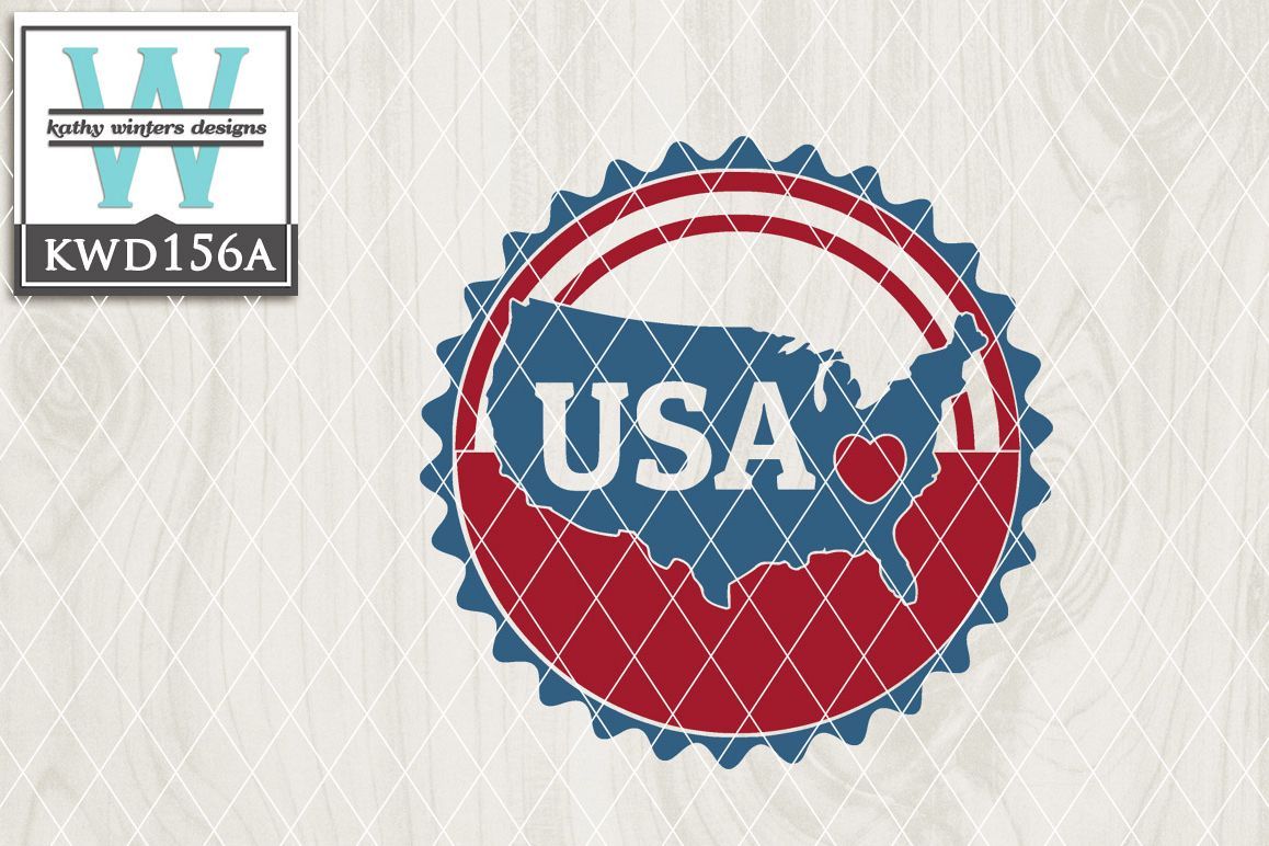 Patriotic Cutting File KWD156A example image 1