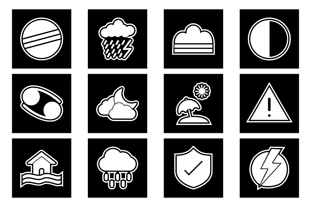 Set Of Weather And Season Icons example image 1
