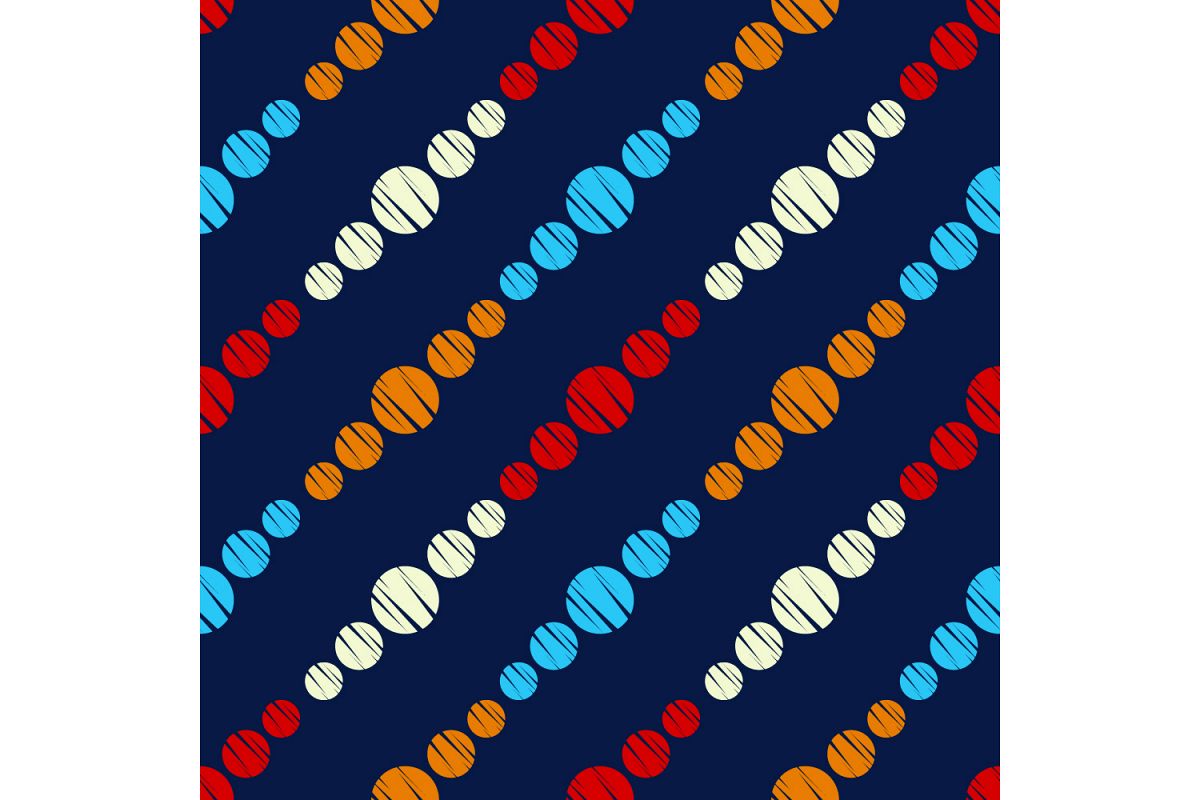 Polka dot ornament. Set of 10 seamless patterns. example image 1