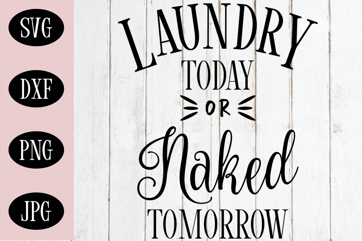 Laundry Today or Naked Tomorrow SVG Digital Cut File example image 1