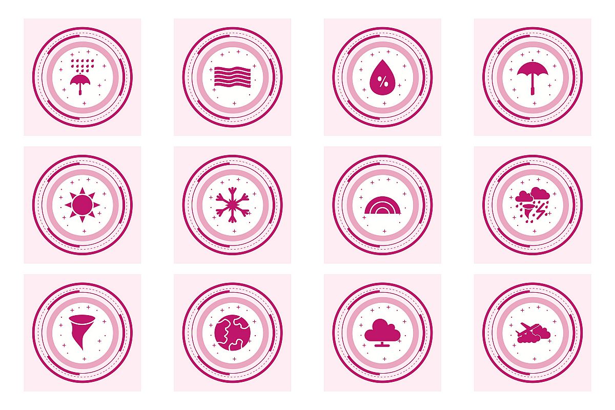 Set Of Weather And Season Icons example image 1