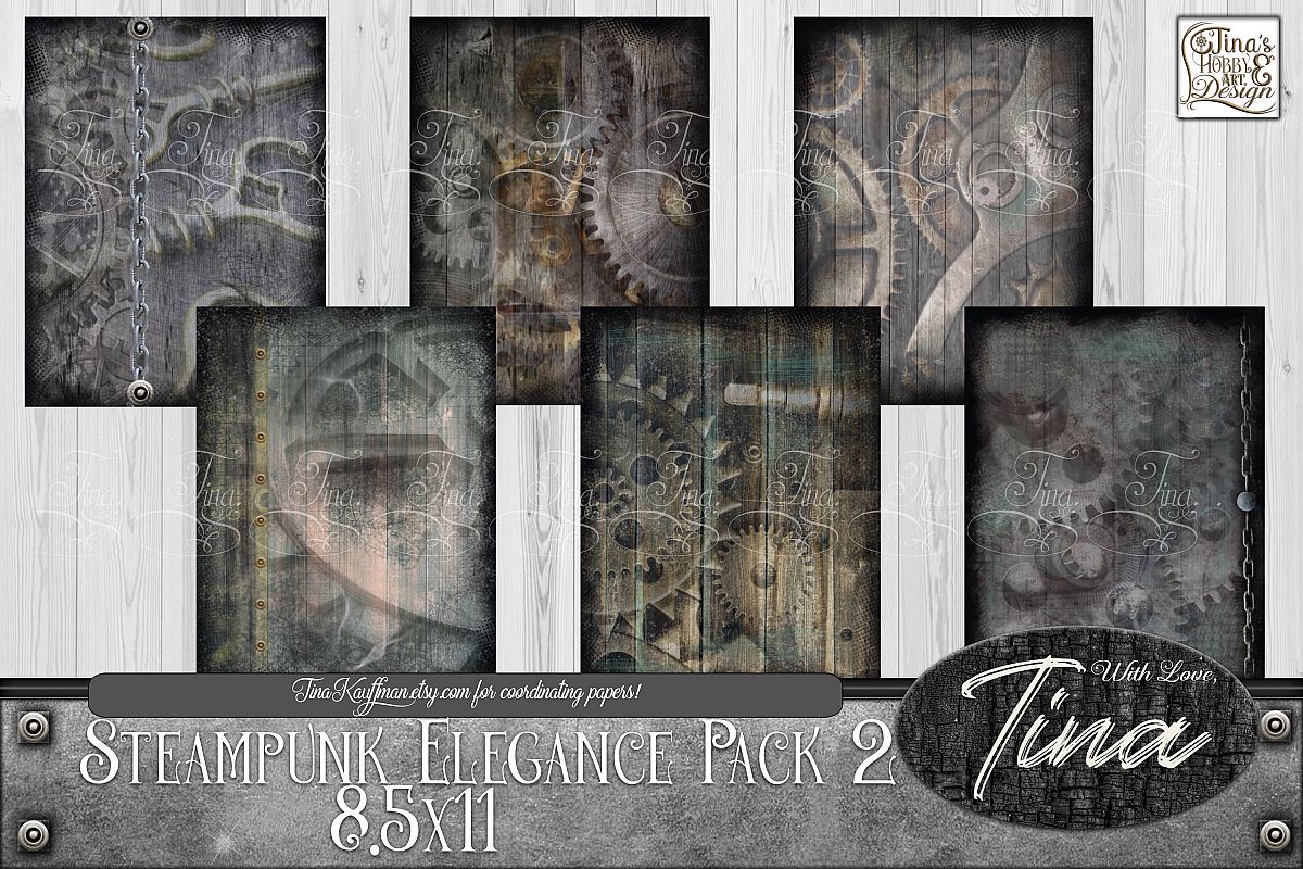 Steampunk Elegance Collage Keys Gears Locks 092918SE1 example image 1