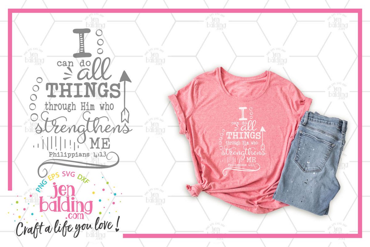 I Can Do All Things Inspirational SVG example image 1