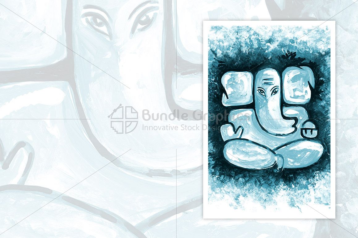 Lord Ganesha - Abstract Painting example image 1