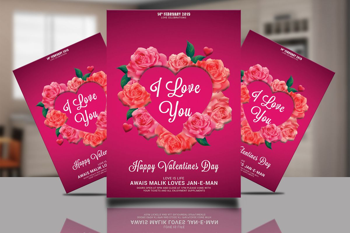 Valentines Psd Template example image 1