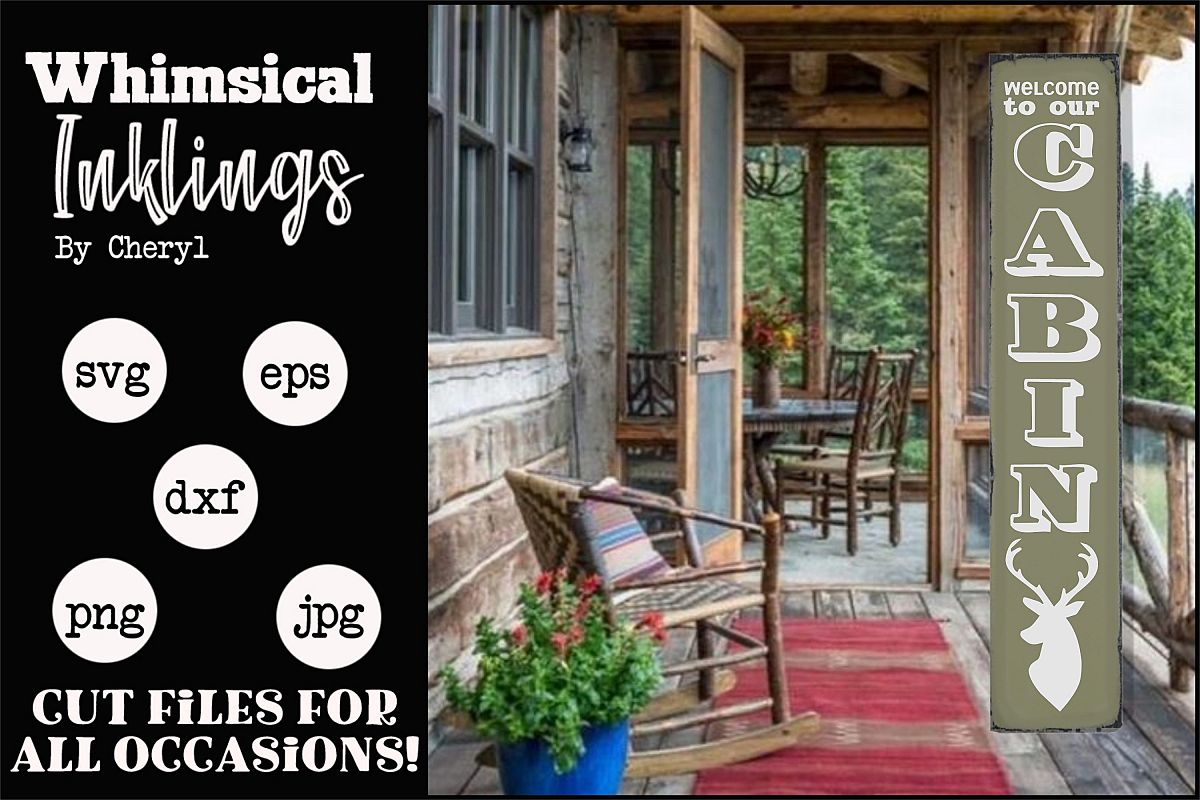 Welcome To Our Cabin-Vertical SVG example image 1