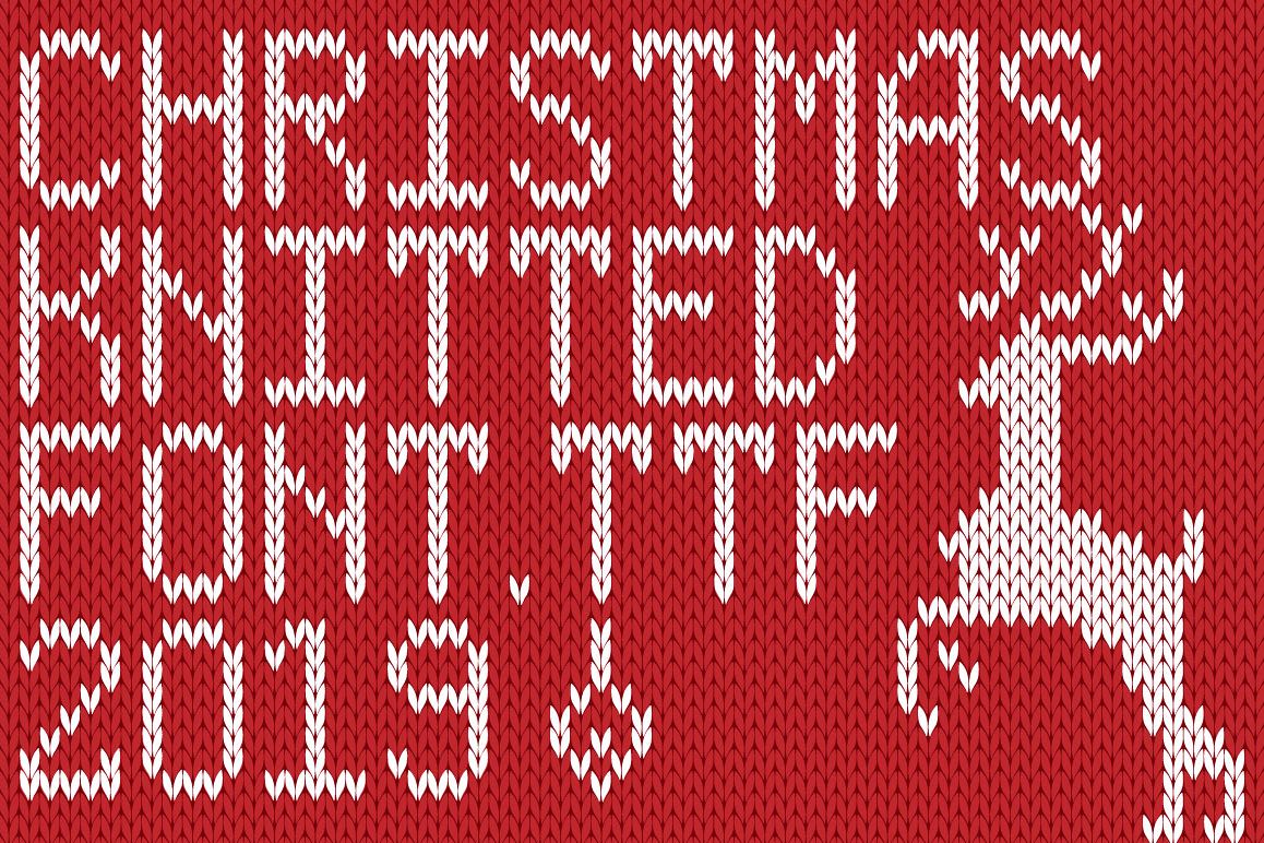 Christmas Knitted Font Ol Version 2.0 example image 1
