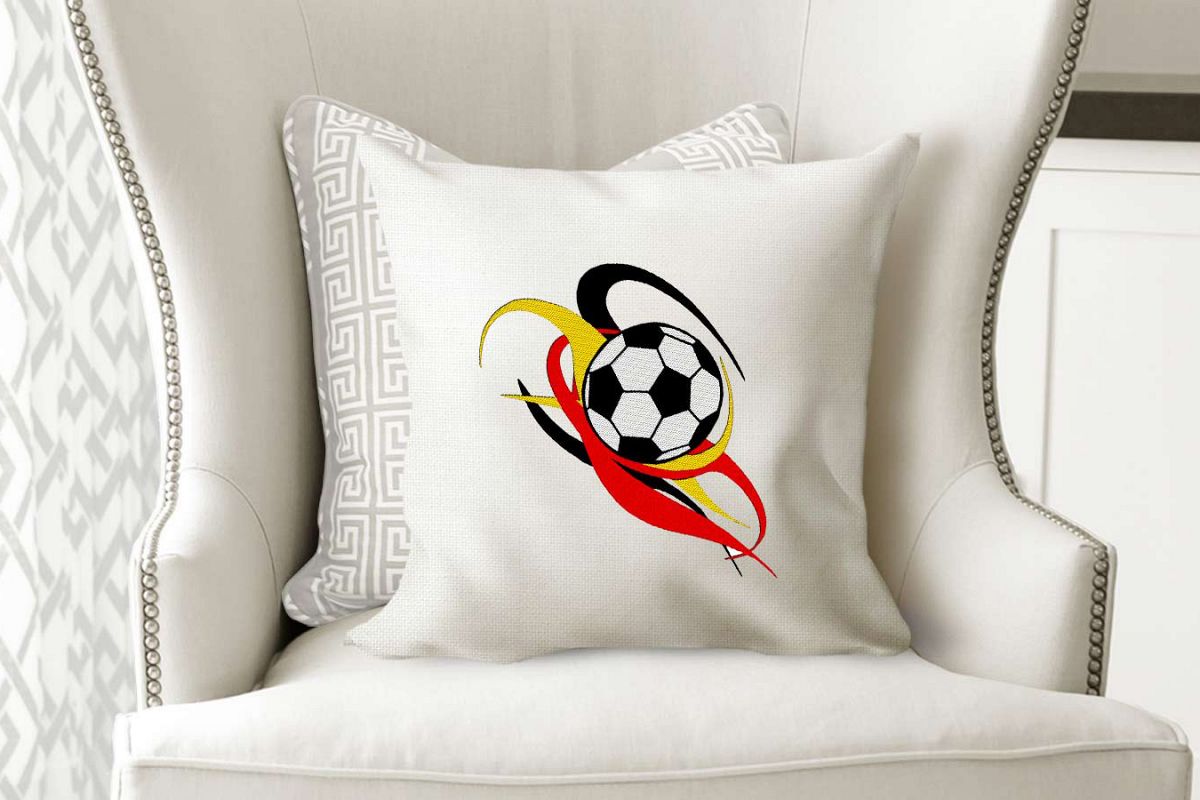 Soccer Ball Machine Embroidery Design 4 Sizes example image 1