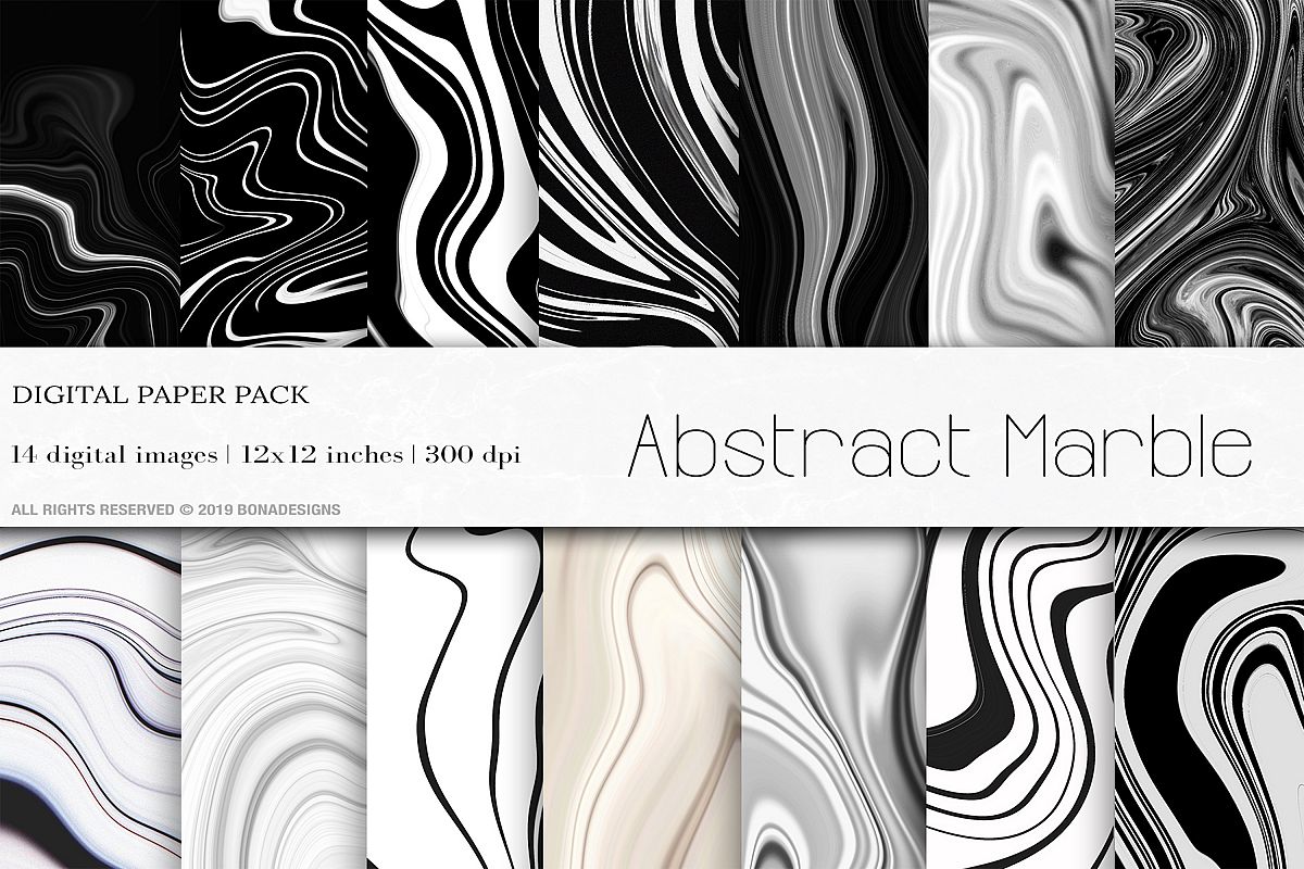Wedding Background, Abstract Marble Digital Papers, Marble example image 1