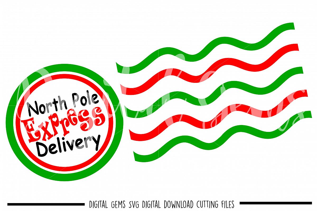 North Pole Stamp SVG PNG EPS DXF Files