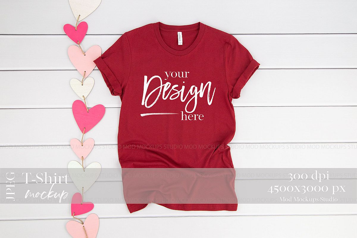 Download T Shirt Mockup Cardinal 3001 Bella Canvas Tshirt Mock Up 314081 Mock Ups Design Bundles PSD Mockup Templates