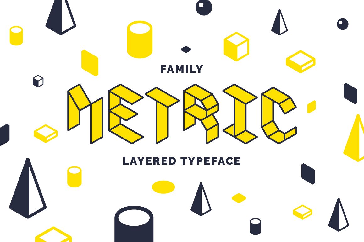 Metric display fonts example image 1