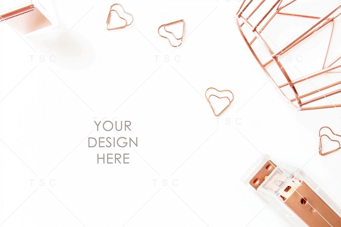 Rose Gold Stationery Stock Photo example image 1