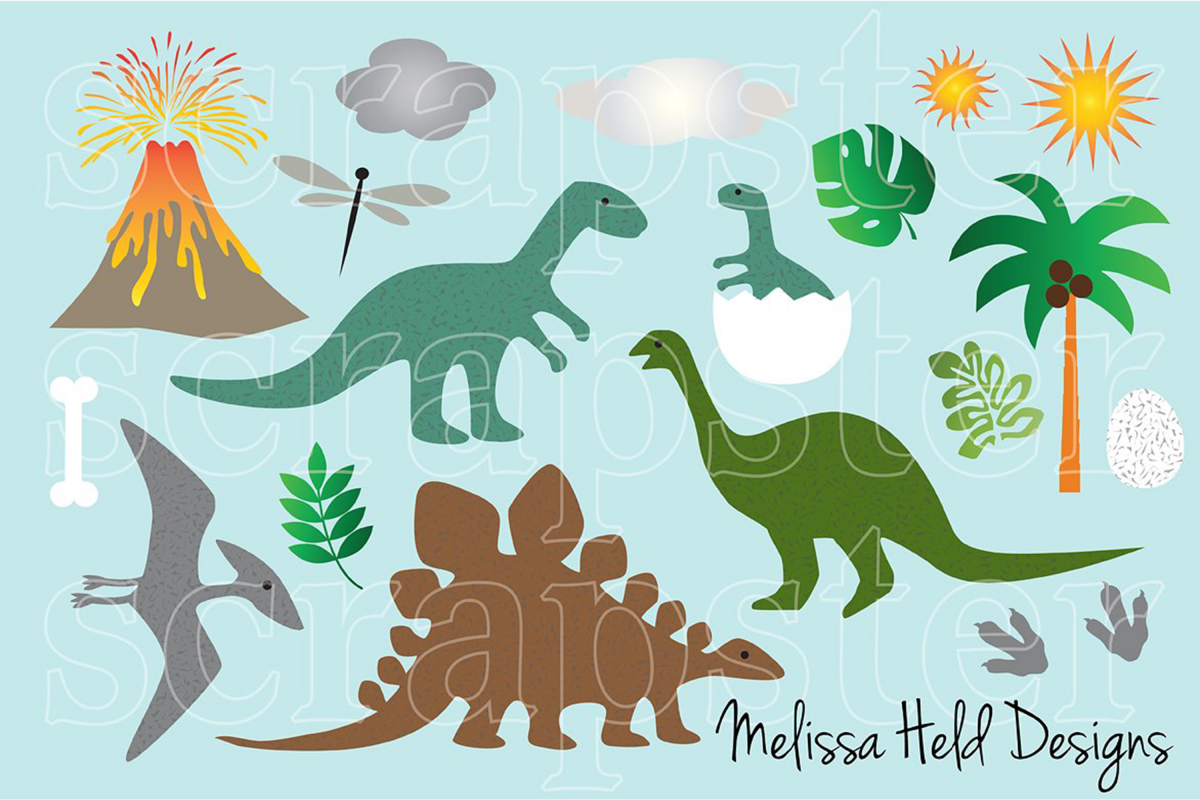 Dinosaur Clipart example image 1