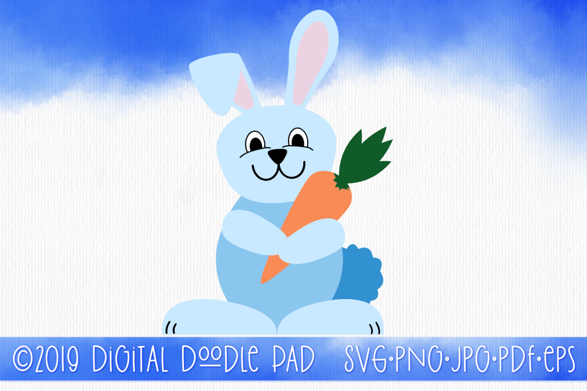 Easter Bunny Rabbit SVG by Digital Doodle Pad example image 1