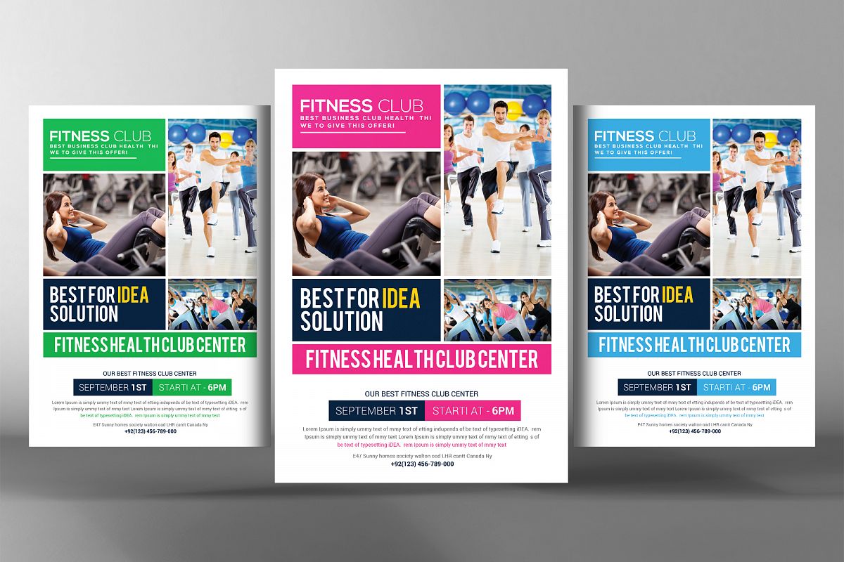Fitness Health Club Flyer example image 1