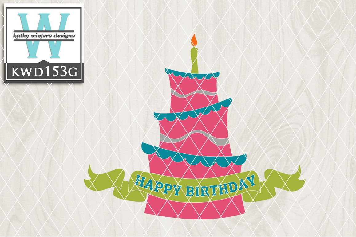 Birthday Cutting File KWD153G example image 1