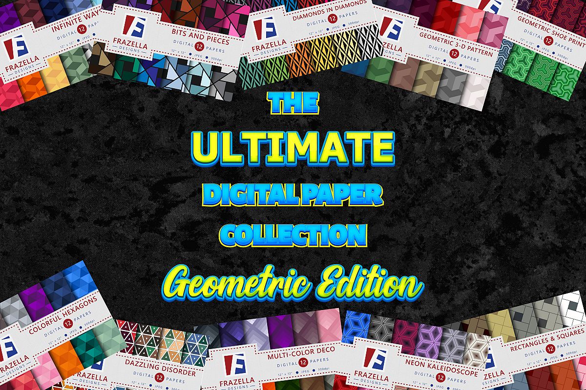 The ULTIMATE Digital Paper Collection Geometric Edition example image 1