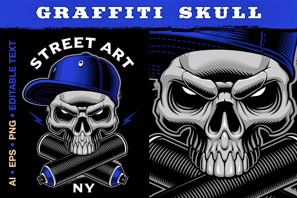 Graffiti Skull example image 1