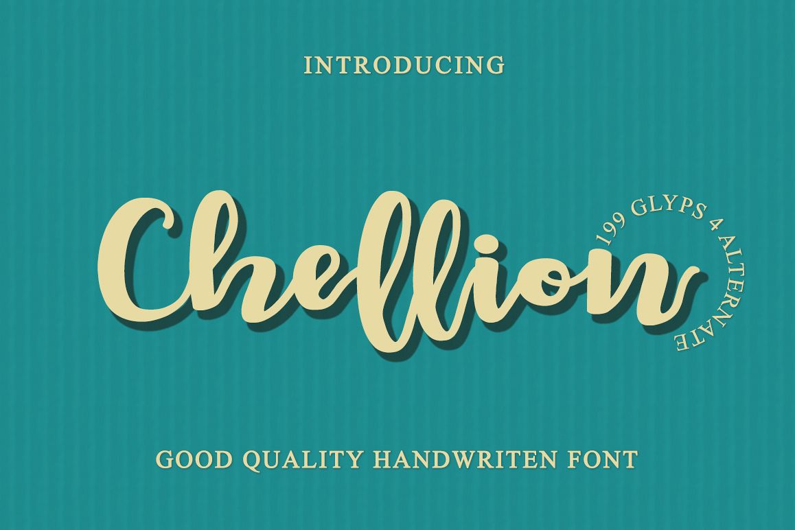 Chellion - Script font example image 1