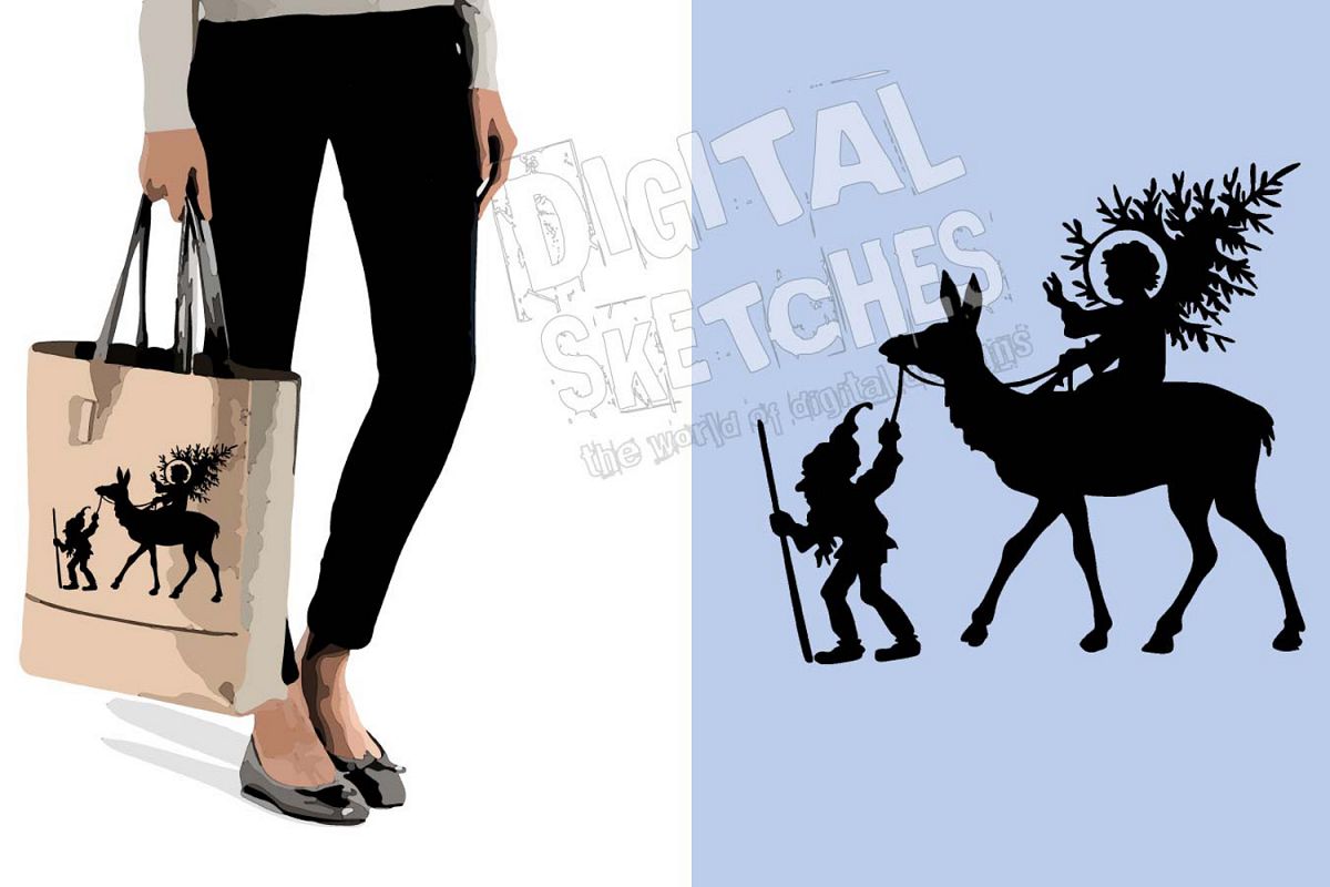 Dwarf Gnome Cut File Vector Graphics Illustration example image 1