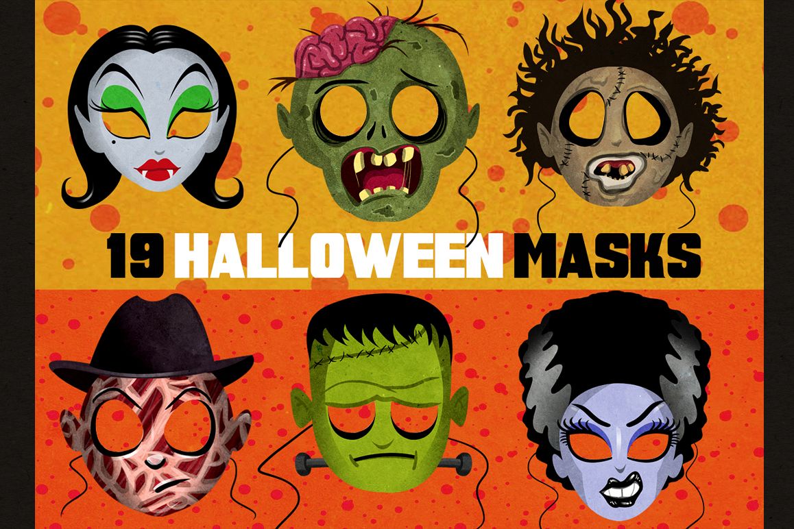 19 Classic Halloween Masks example image 1