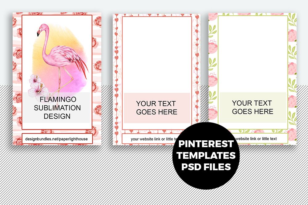 Pinterest Templates PSD files with Smart object example image 1