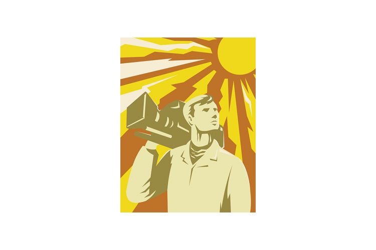 Cameraman Film Crew With Video Camera example image 1