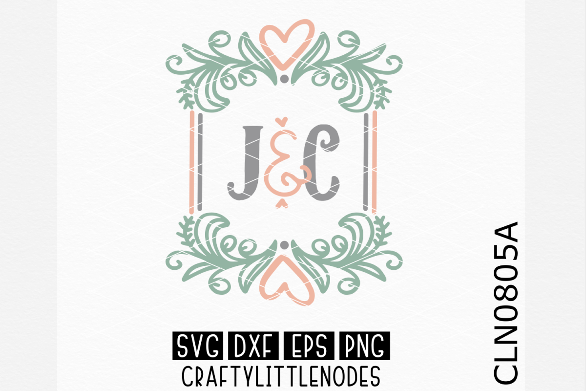 Couple Monogram Frame example image 1