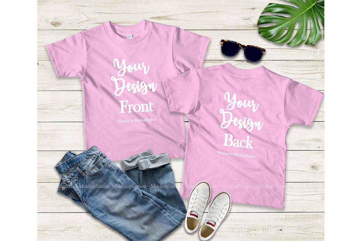 pink shirt mock up