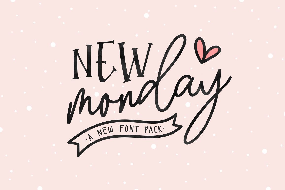 New Monday | Font Pack example image 1