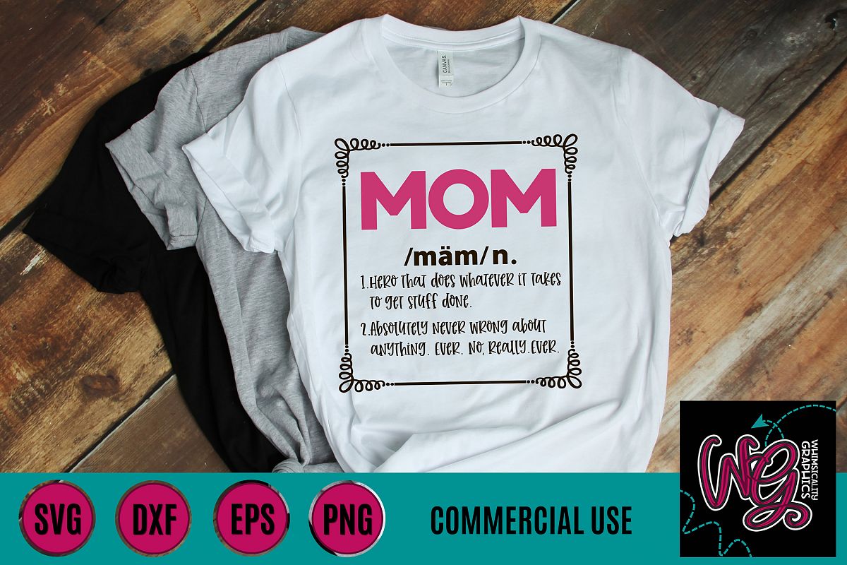 Definition of Mom SVG DXF PNG EPS Commercial example image 1