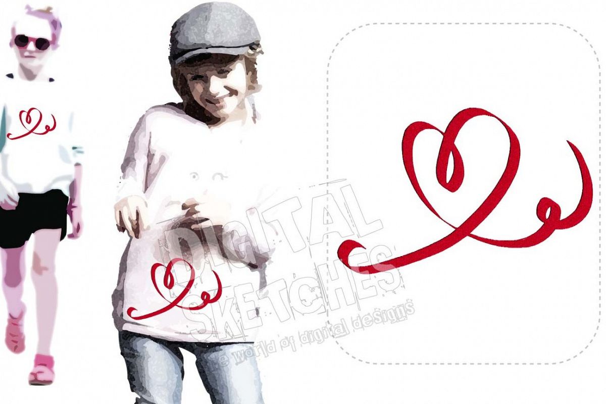 Heart Machine Embroidery Design 3 Sizes example image 1