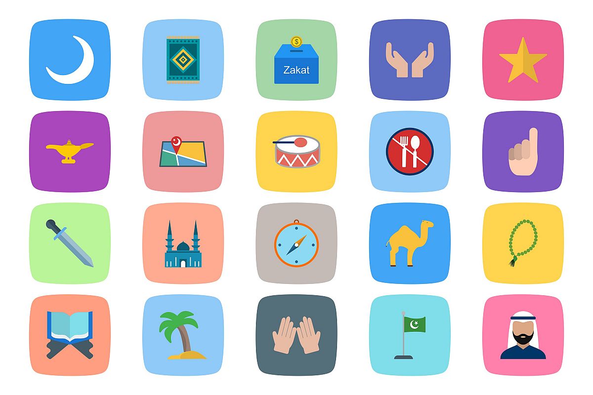 Set Of Ramadan Icons example image 1