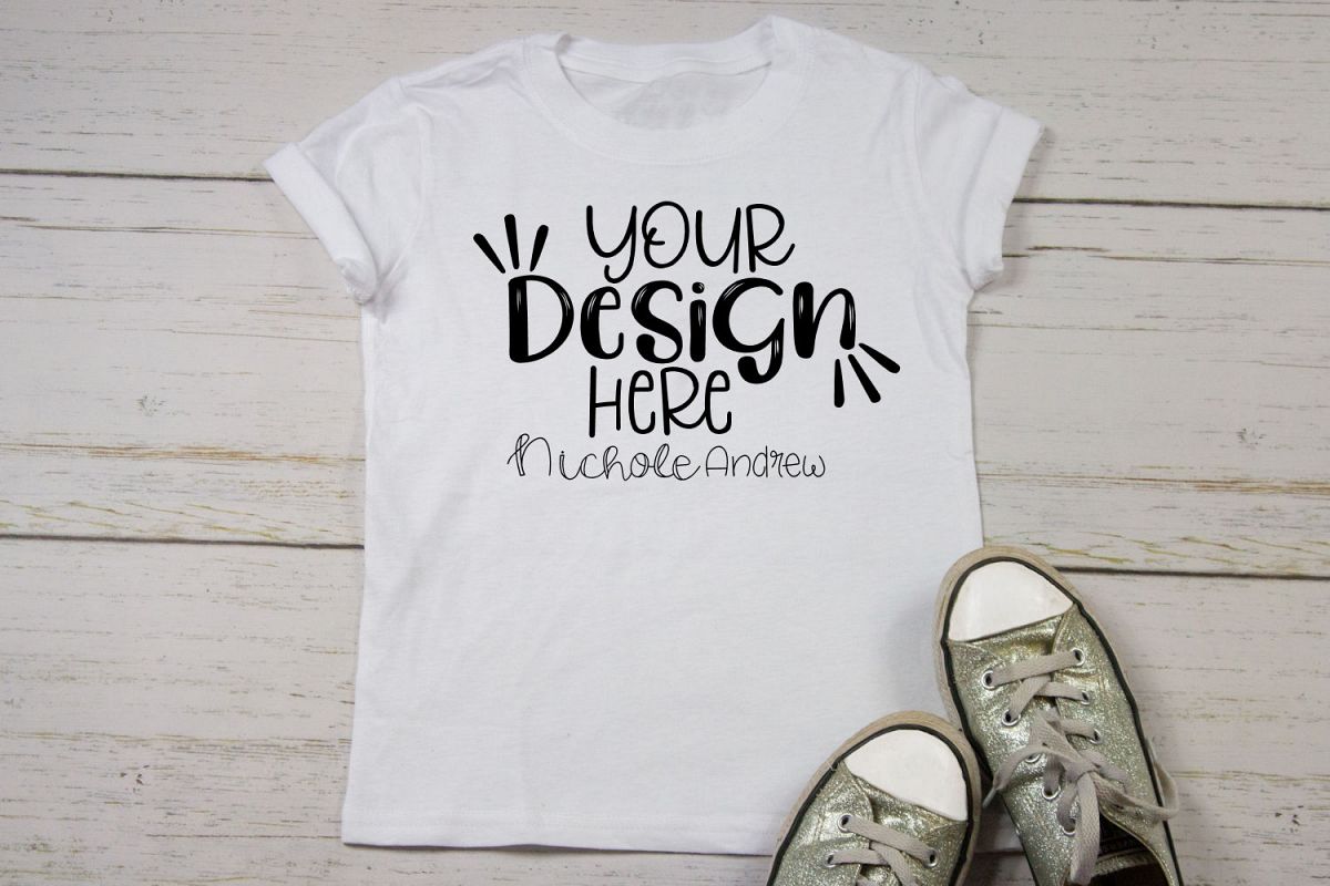 Simple Girls T-Shirt Mock Up example image 1