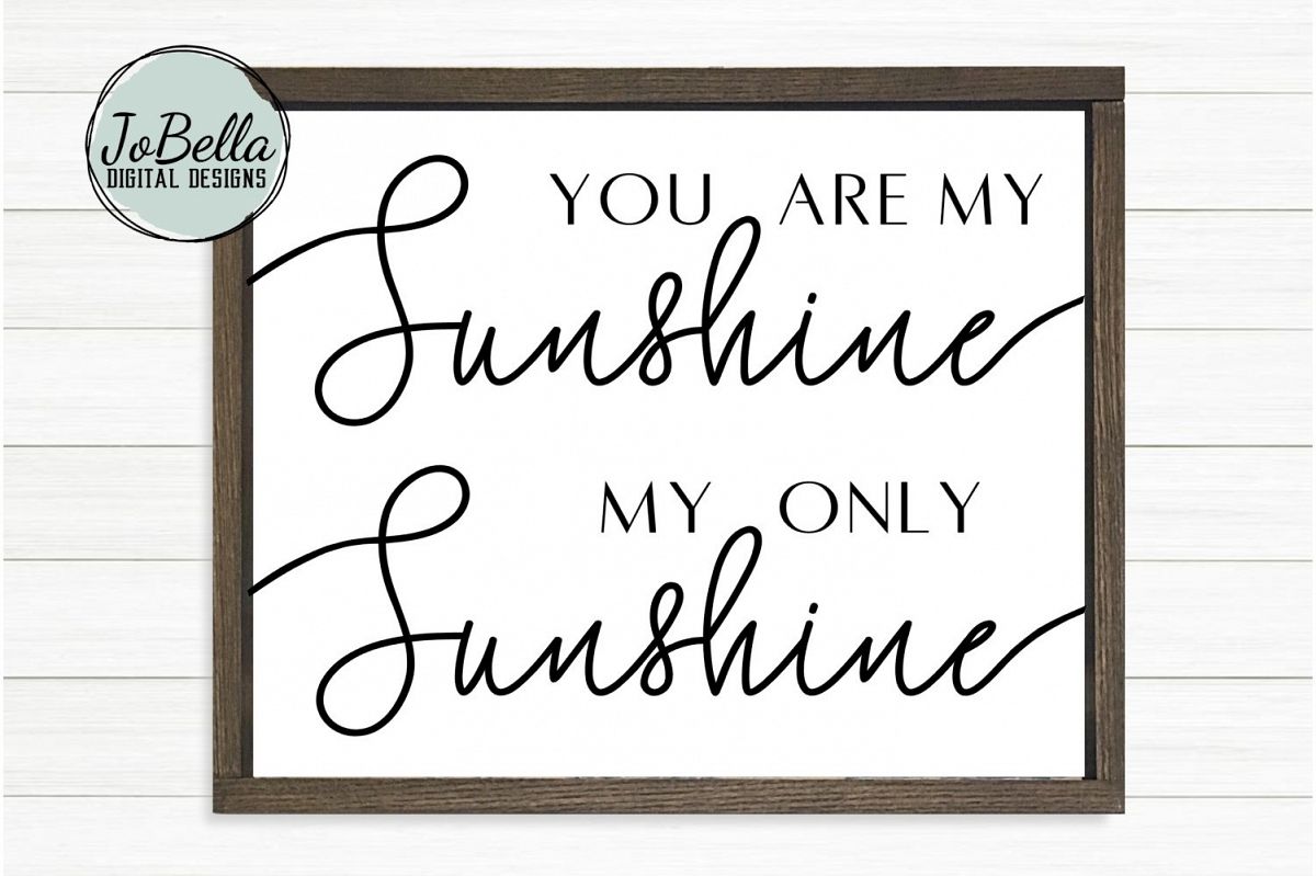 Kids Room SVG & Printable - You Are My Sunshine example image 1