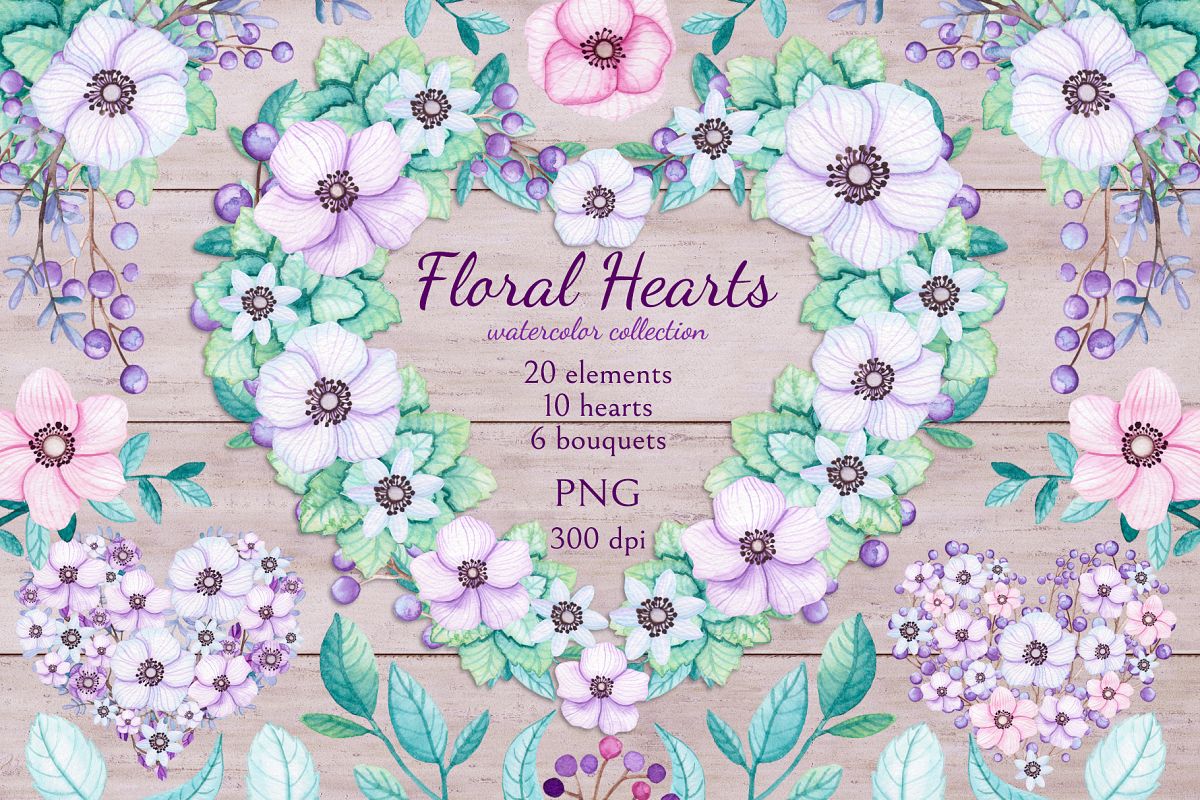 Floral Hearts example image 1