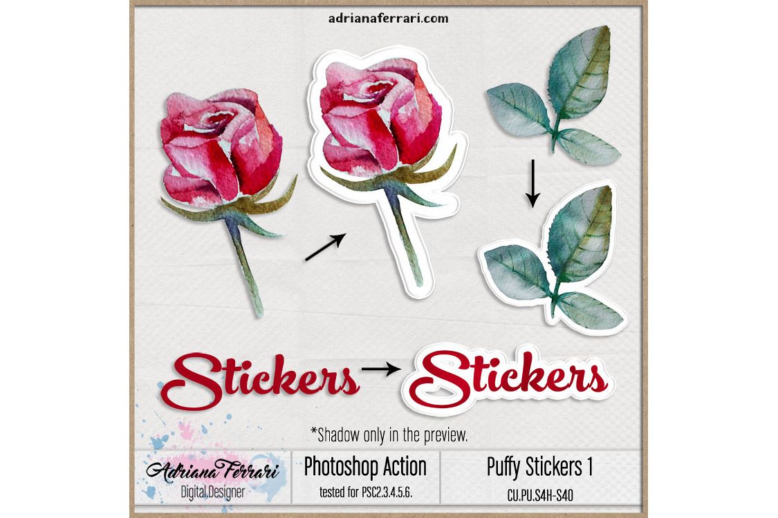 Sticker Maker Photoshop Action 1 example image 1