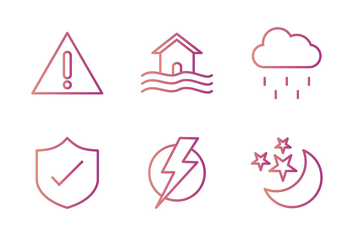 Set Of Weather And Season Icons example image 1