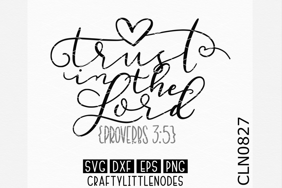 Hand Lettered- Trust In The Lord example image 1