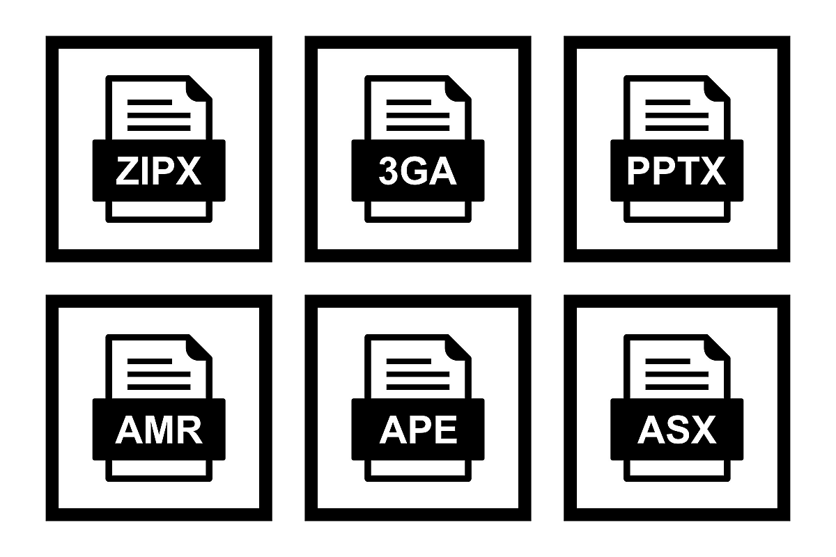 Set Of File Formats Icons example image 1